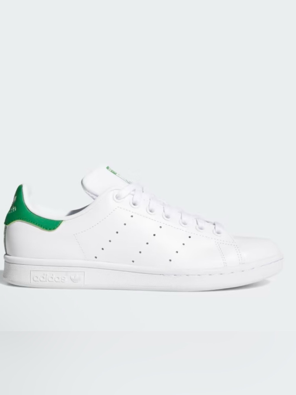Adidas Stan Smith White Sneakers with Green Detail